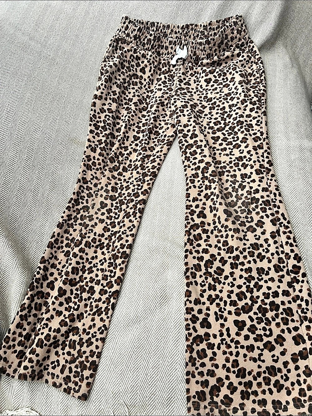 Wonder Nation Leopard Print Flare Pants Size 14-16